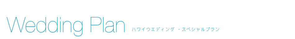 ルルズ・ハワイウエディング スペシャルプラン